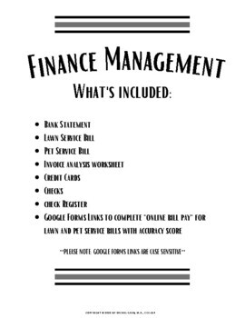 Preview of Finance Management