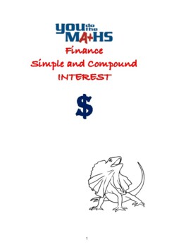 Preview of Finance : Simple and Compound Interest
