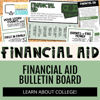 Preview of Financial Aid College and Career Readiness Bulletin Board Financial Literacy