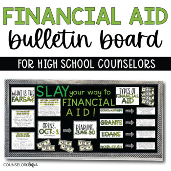 Preview of Financial Aid and FAFSA High School Bulletin Board