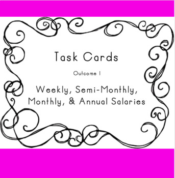 Preview of Weekly, Monthly, Yearly Income Task Cards