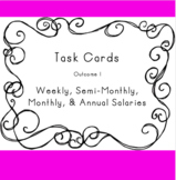Weekly, Monthly, Yearly Income Task Cards