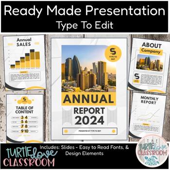 Preview of Financial Annual Business Report Ready Made Presentation Ready To Edit & Print