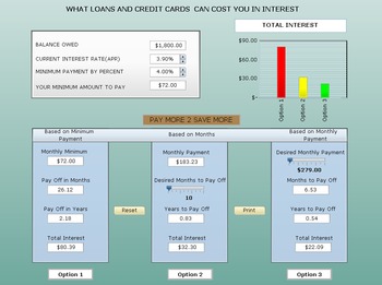 Preview of Financial Forecaster Interactive Calculator Tool