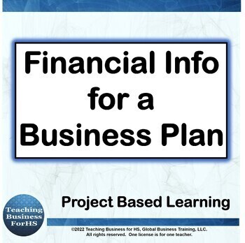 Preview of Financial Info for Business Plan - CTE