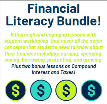 Preview of Financial Literacy Bundle (8 Engaging Lessons with Student Workbooks)