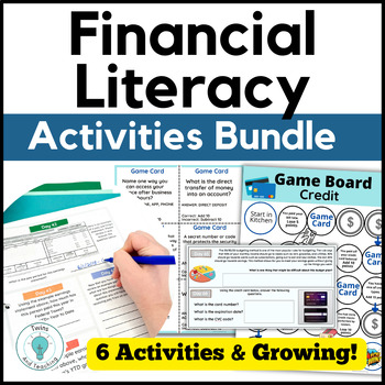 Preview of Financial Literacy Activities  High School Life Skills Middle School Life Skills