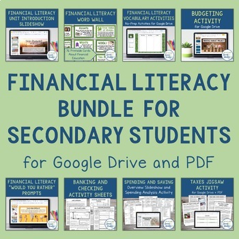 Preview of Financial Literacy and Personal Finance Unit Bundle | Activities and Projects