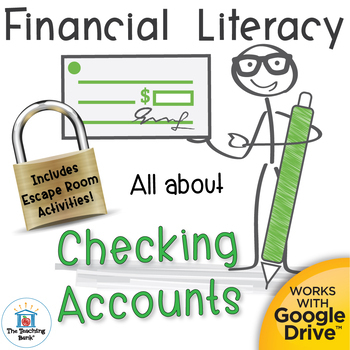 Preview of Financial Literacy All About Checking Accounts with Escape Room