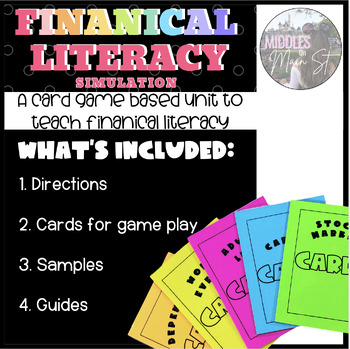 Preview of Financial Literacy Budget Card Game (Growing Game)