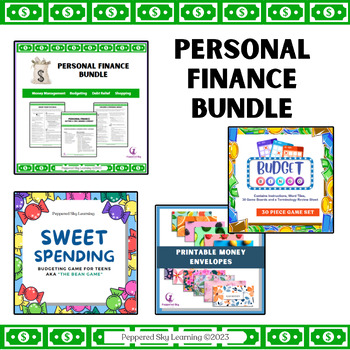 Financial Literacy & Budgeting Bundle by Peppered Sky Learning | TPT