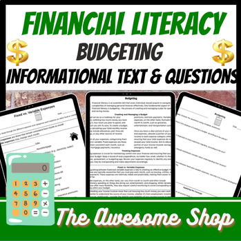 Preview of Financial Literacy Budgeting Introduction High School Personal Finance