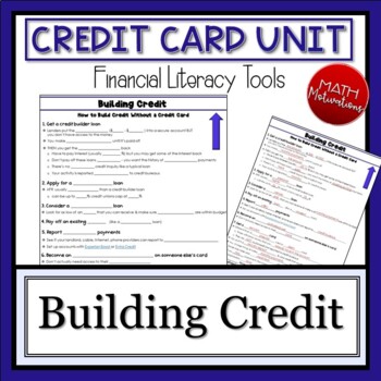 Preview of Financial Literacy: Building Credit without a Credit Card Notes