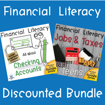 Preview of Financial Literacy Bundle Checking Accounts & Jobs and Taxes for Teens