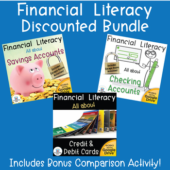 Preview of Financial Literacy Bundle Savings, Checking, Credit and Debit Cards
