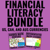Financial Literacy Lessons and Centers Bundle for Guided M