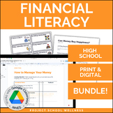 Financial Literacy Bundle with Budget Tool | High School Health Education