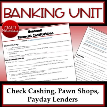 Preview of Financial Literacy: Check Cashing Stores, Payday Lenders, Pawn Shops