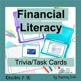 Financial Literacy: Checking Account Trivia Task Cards for