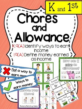 Preview of Financial Literacy:  Chores and Allowance