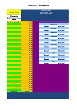 Preview of Financial Literacy Classroom Basic Excel Spreadsheet Bank
