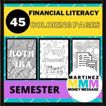 Preview of Financial Literacy Coloring Book