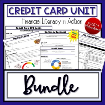 Preview of Financial Literacy: Credit Card Unit Bundle
