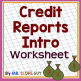 Financial Literacy Reading Comprehension Worksheet Credit 