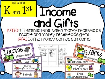 Preview of Financial Literacy:  Differentiate between Income and Gifts