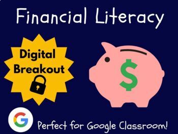 Preview of Financial Literacy Digital Breakout (Escape Room, Money, Activity)