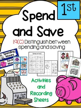 Preview of Financial Literacy:  Spending and Saving 1st Grade