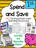 Financial Literacy:  Spending and Saving 1st Grade