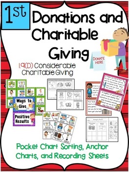 Preview of Financial Literacy:  Donations and Charitable Giving 1st Grade