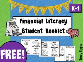 Preview of Financial Literacy FREE Student Booklet K-1