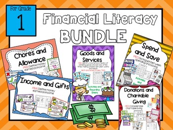 Preview of Financial Literacy First Grade:  BUNDLE