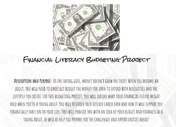 Preview of Financial Literacy: First Job Budgeting Project 