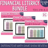 Financial Literacy Game Show Bundle | 3rd Grade Math Test Prep