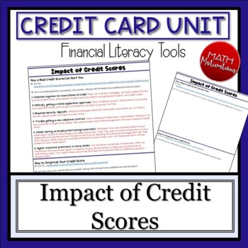 Preview of Financial Literacy: Impact of Credit Scores Notes