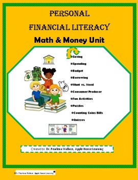 Preview of Financial Literacy Math & Money Counting Money