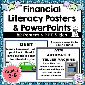 Preview of Financial Literacy Anchor Charts - 82 Financial Literacy Posters