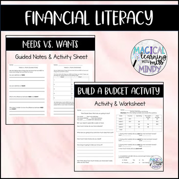 Preview of Financial Literacy Mini-Bundle - Two activities