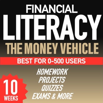 Preview of Financial Literacy - Money Vehicle -Drive to Financial Freedom -10 week program