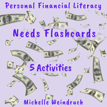Preview of Financial Literacy: Needs Flashcards | Distance Learning