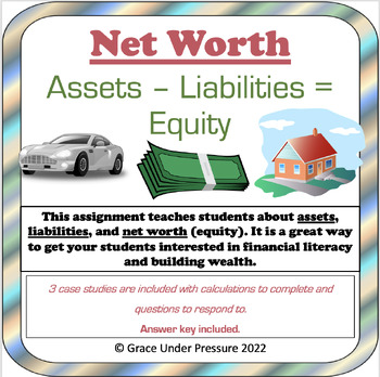 Preview of Financial Literacy: Net Worth, Assets, Liabilities, and Equity: Personal Finance