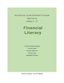 Preview of Financial Literacy New Course Proposal Language