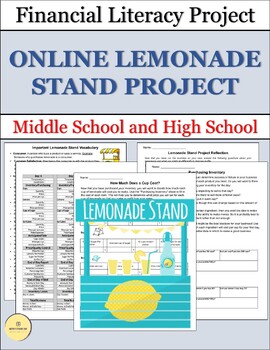 Preview of Financial Literacy - Online Lemonade Stand Project (with Google Slides™)