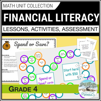 Preview of Financial Literacy Grade 4 Ontario Math Unit Investing Spending & Saving Money