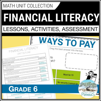 Preview of Financial Literacy Ontario: Spending & Saving Money Interest Rates Grade 6 Math