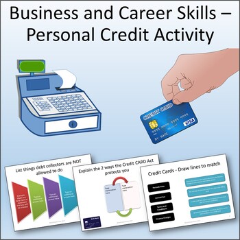 Preview of Financial Literacy -  Personal Credit Lesson Activity