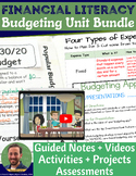 Financial Literacy/Personal Finance Budgeting Unit Bundle